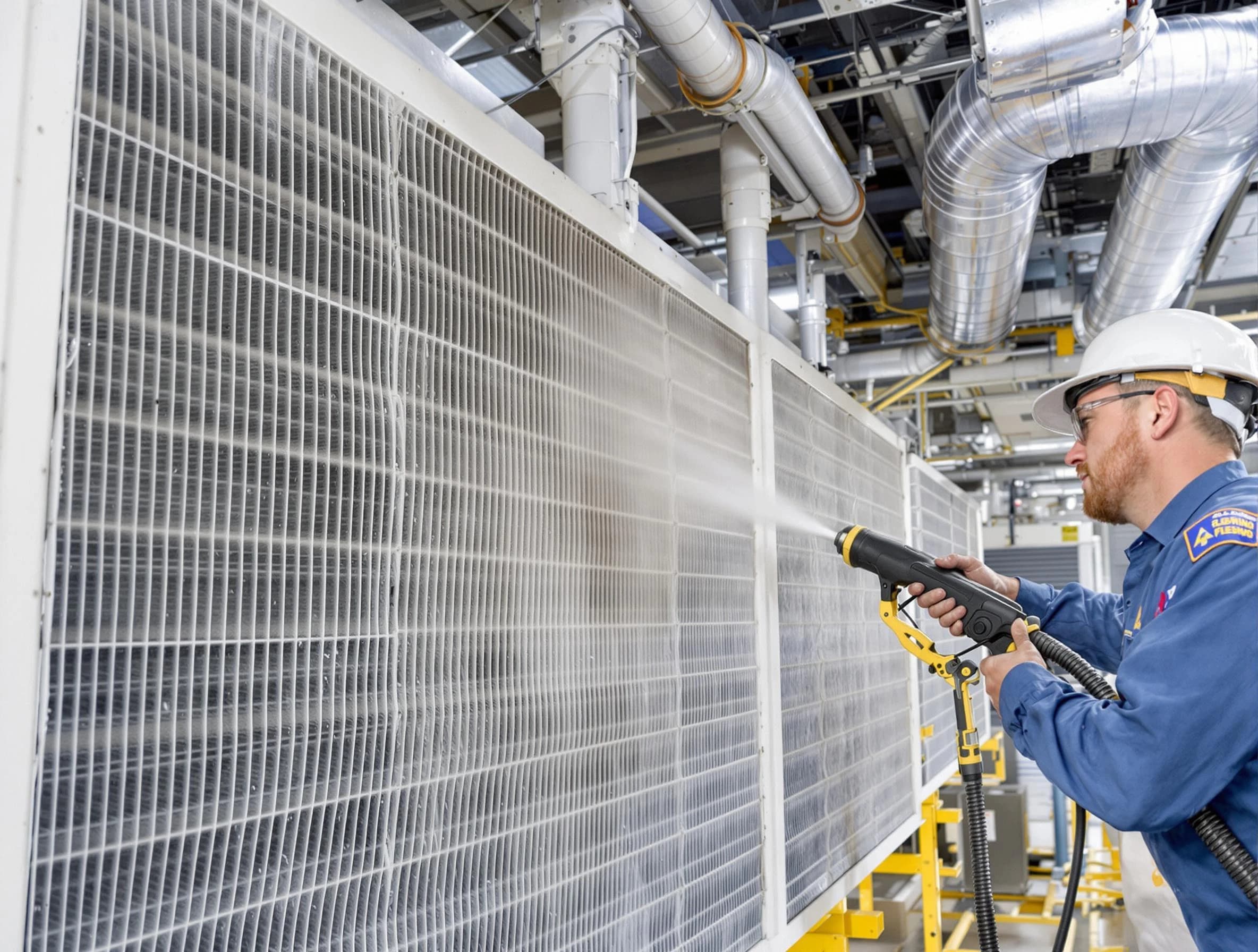 Professional commercial coil cleaning by Millcreek Air Duct Cleaning in Millcreek