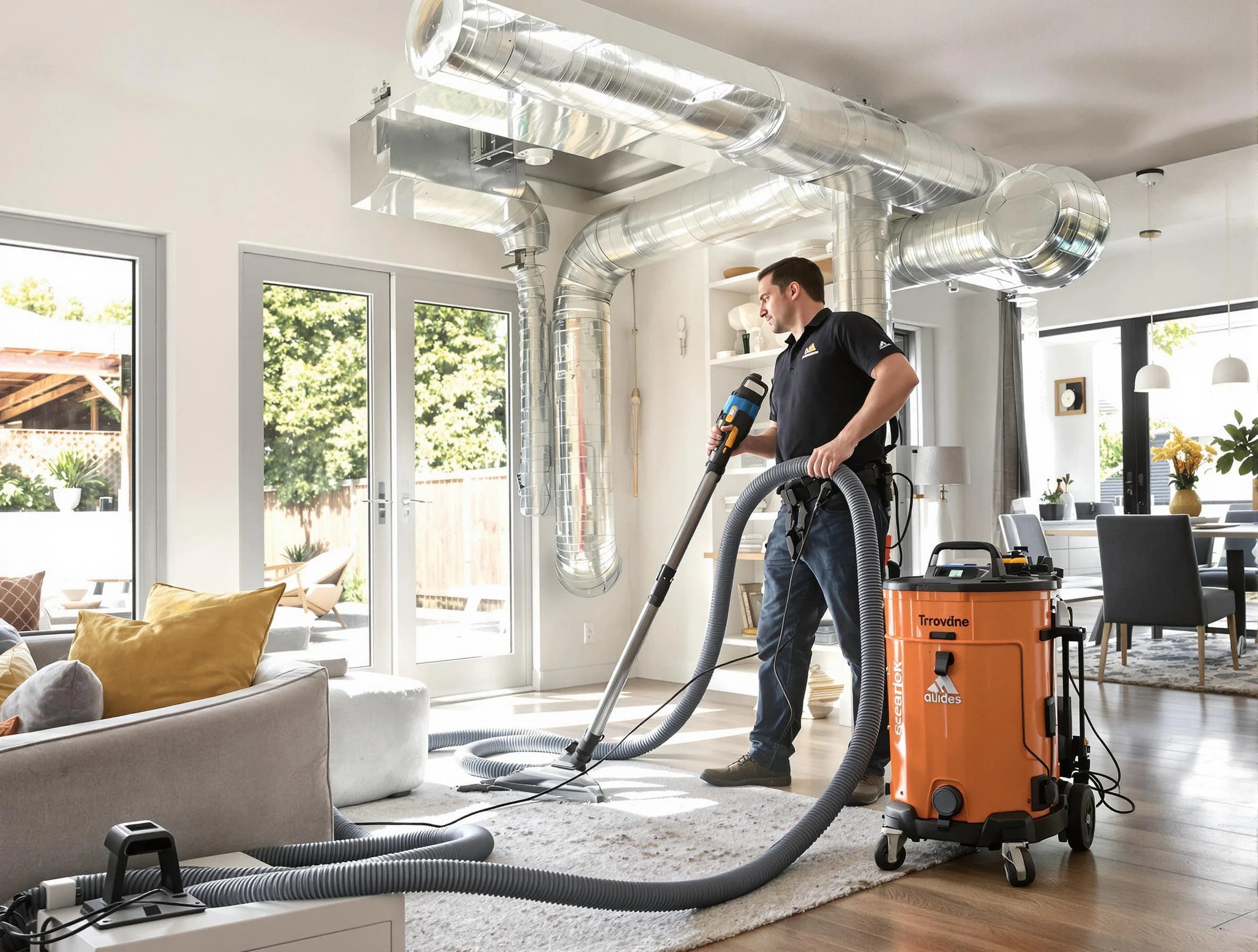 Millcreek Air Duct Cleaning specialist performing thorough residential duct cleaning using advanced equipment in Millcreek