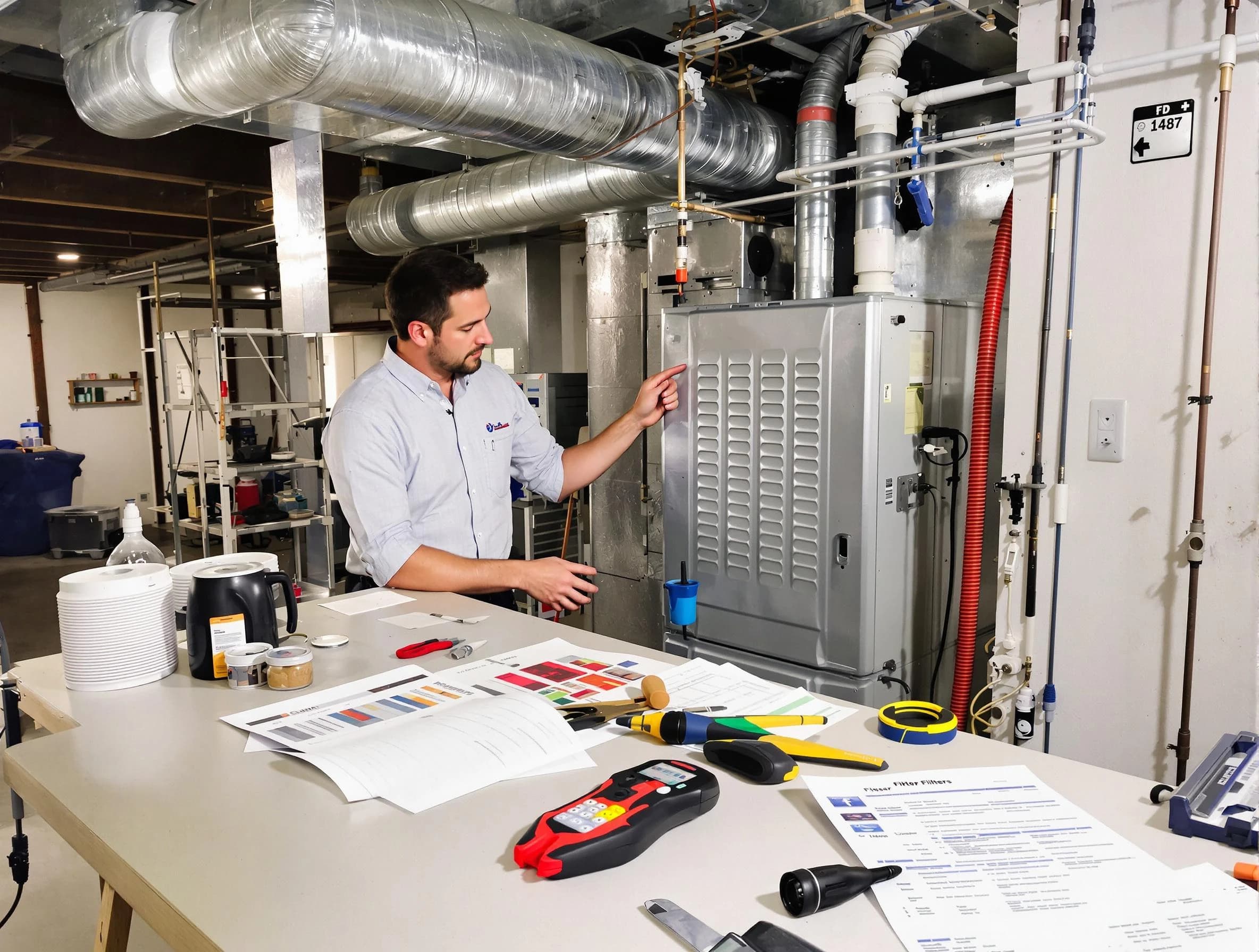 Millcreek Air Duct Cleaning inspector conducting detailed filter system evaluation using professional diagnostic tools in Millcreek