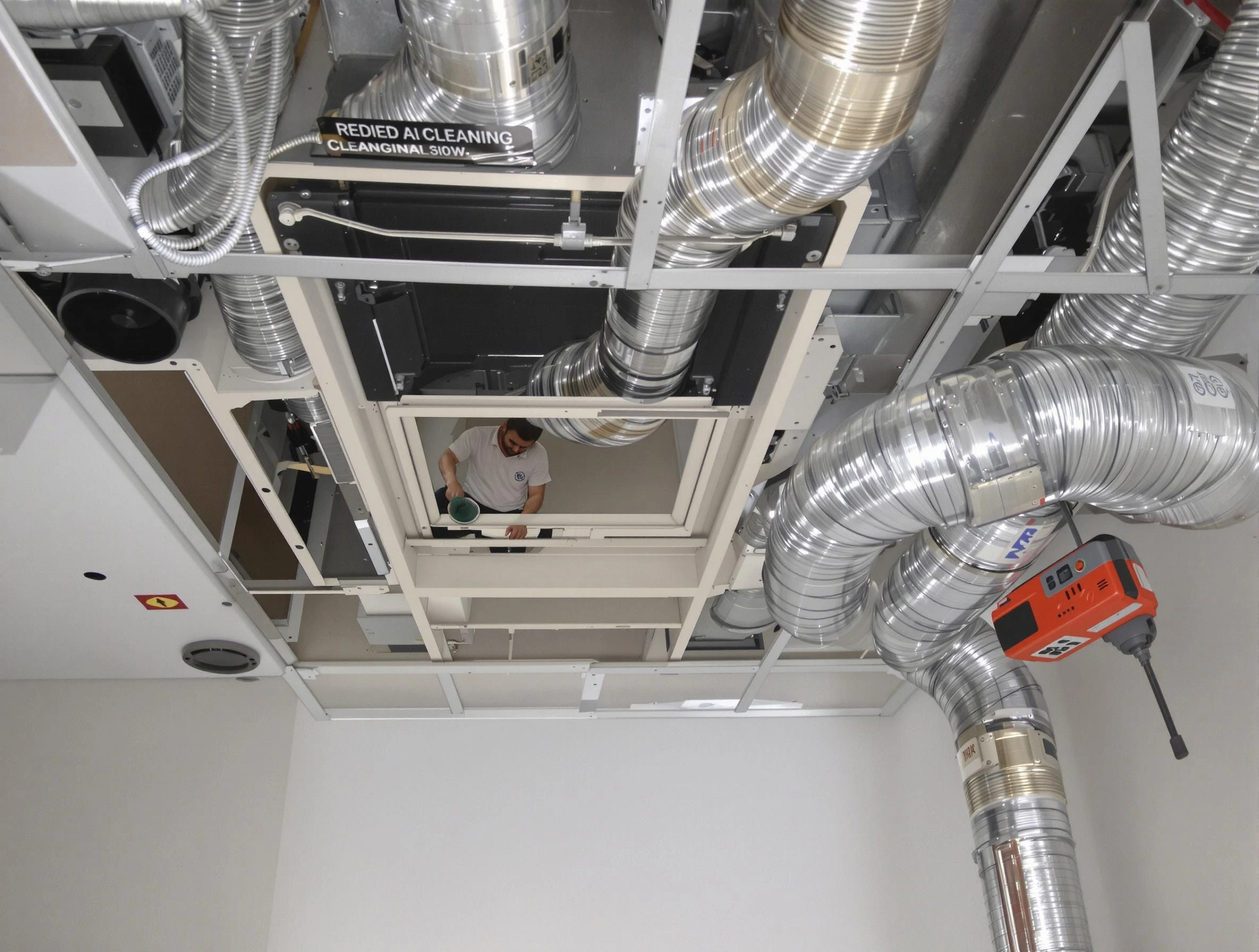 Millcreek Air Duct Cleaning technician performing detailed central duct system cleaning in Millcreek