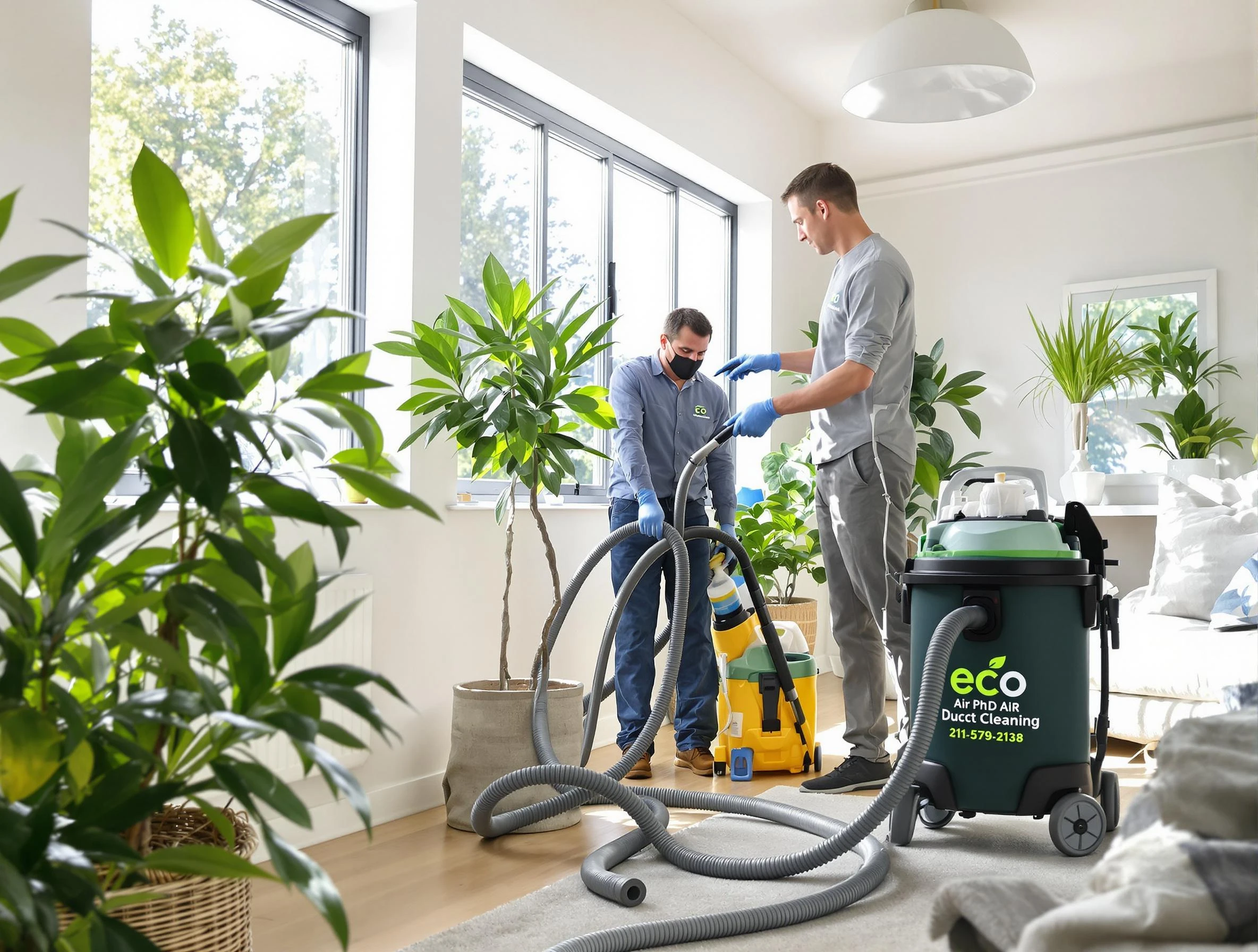 Millcreek Air Duct Cleaning technician performing eco-friendly duct cleaning using sustainable methods in Millcreek