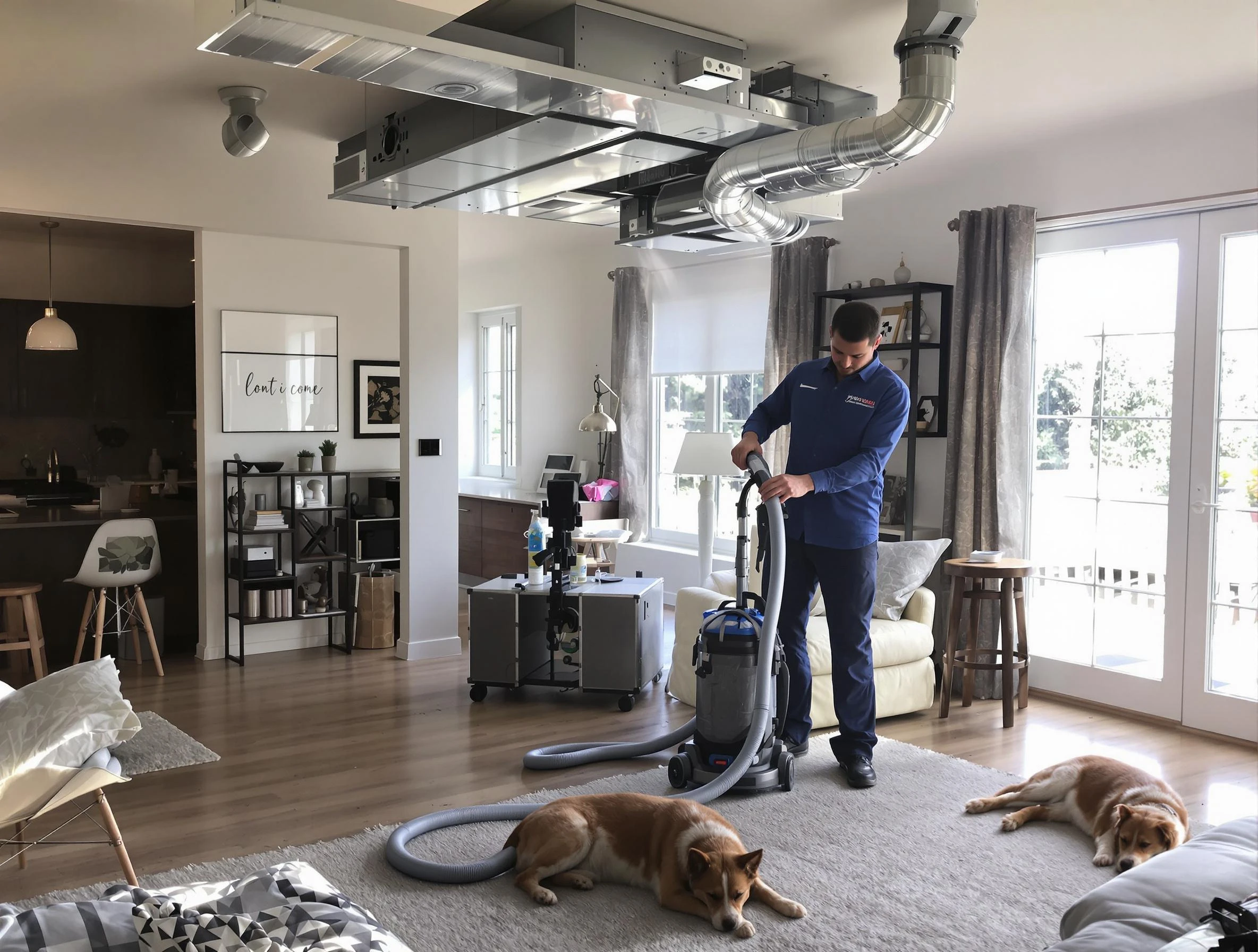 Millcreek Air Duct Cleaning technician performing detailed indoor duct cleaning for improved air quality in Millcreek