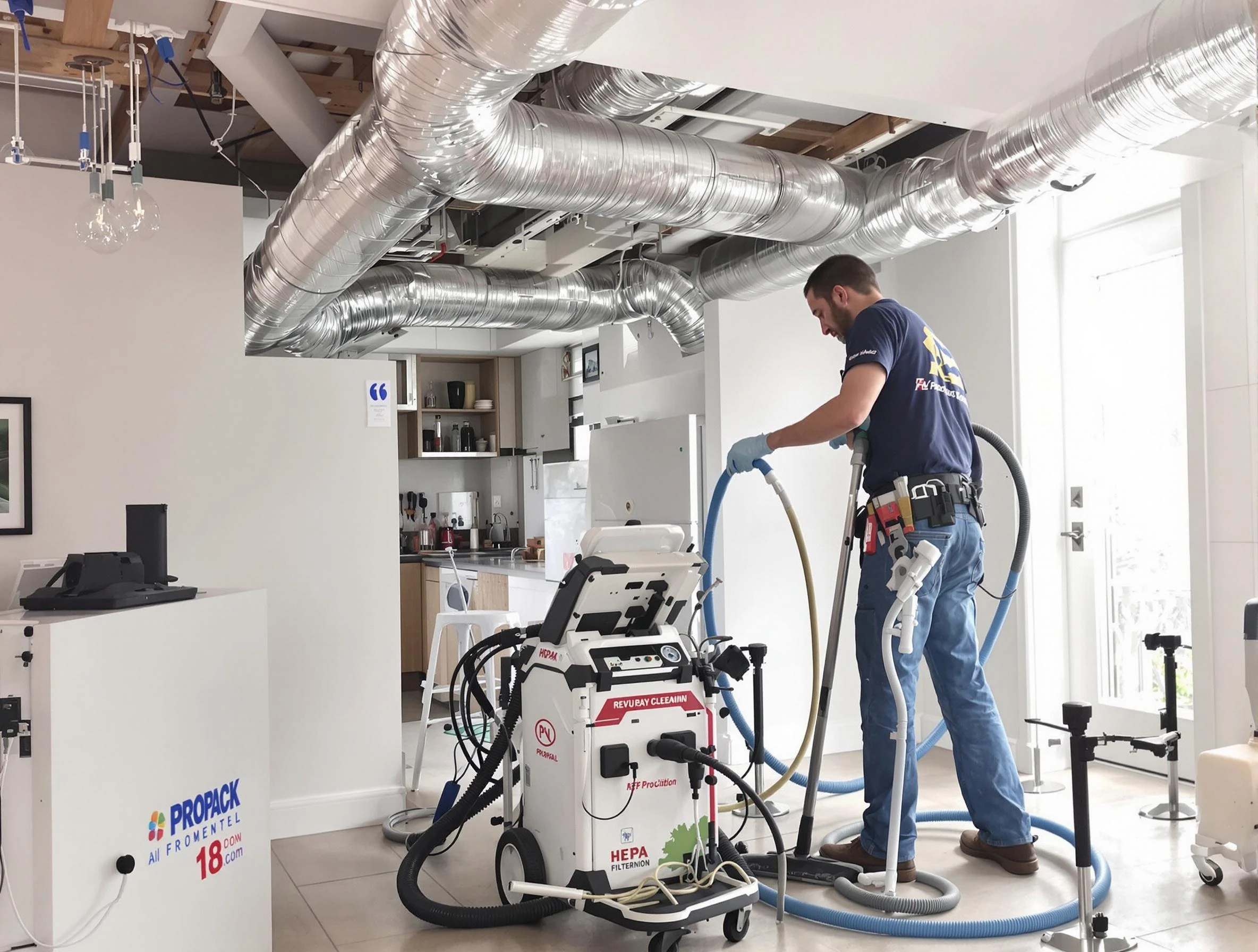 Millcreek Air Duct Cleaning technician performing advanced pure duct cleaning with specialized equipment in Millcreek