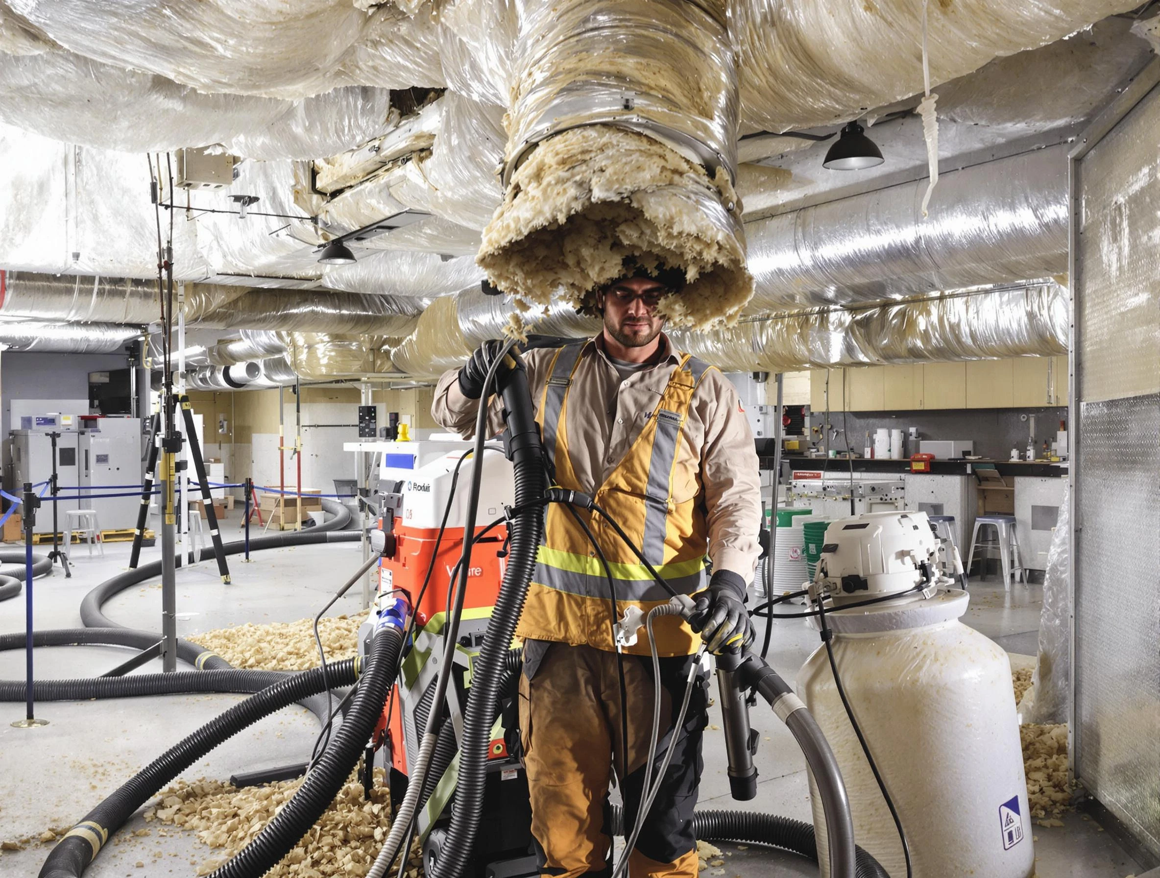 Professional vacuum insulation removal by Millcreek Air Duct Cleaning expert in Millcreek